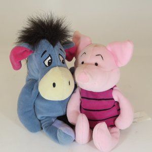 Walt Disney Company Eeyore and Piglet Mini Bean Bag Plush Lot of 2